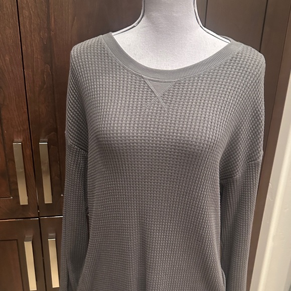 SALE !!! GAP Gray Waffle Knit Long Sleeve Dress. - Picture 5 of 10